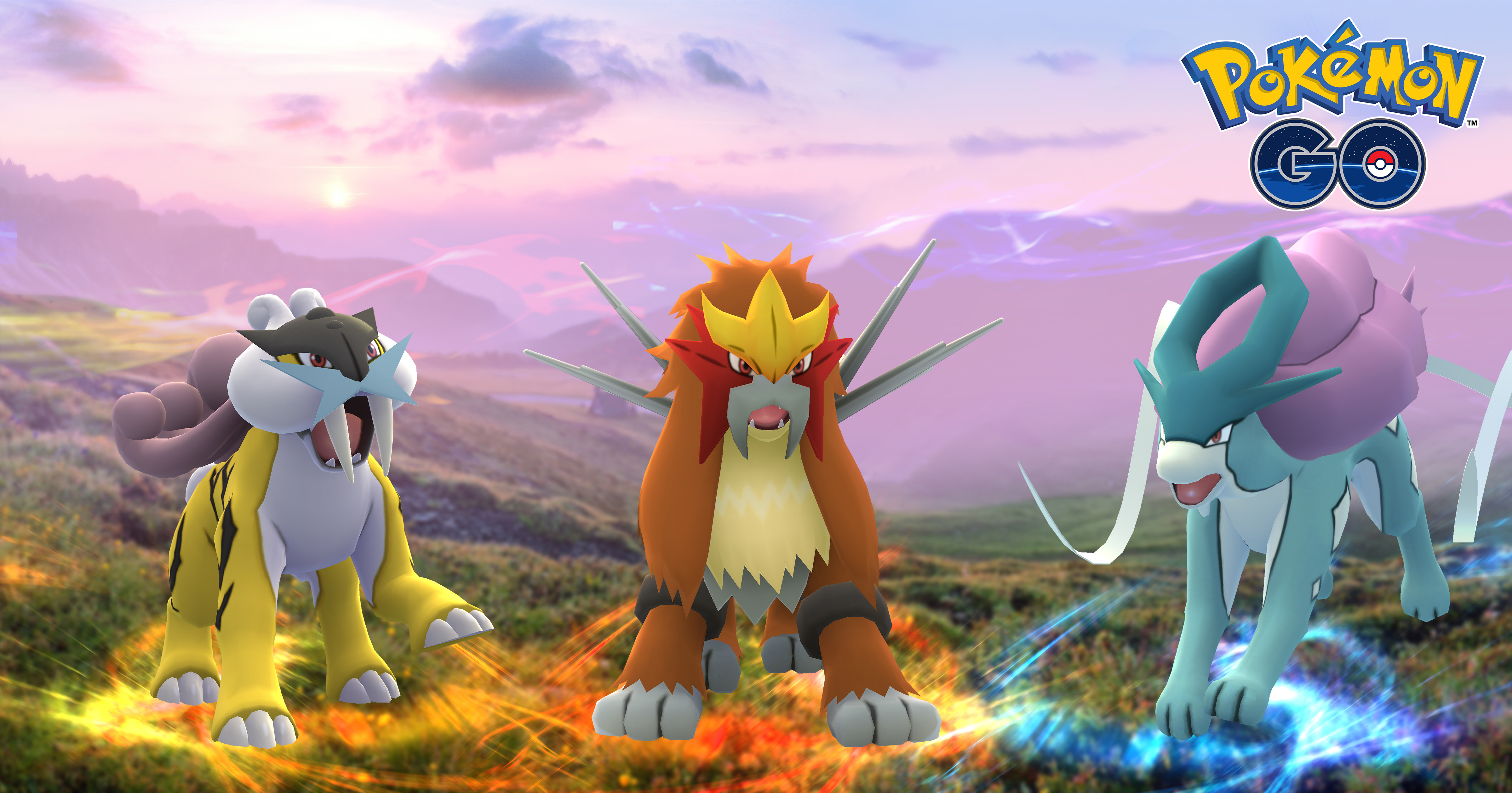 Ab heute Legendäre Bestien Suicune, Entei und Raikou in Pokémon GO