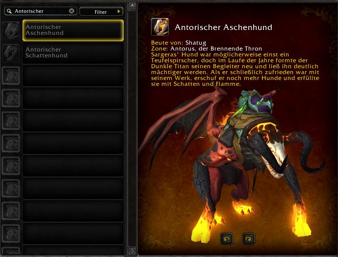 World of Warcraft Antorus antorian charhound
