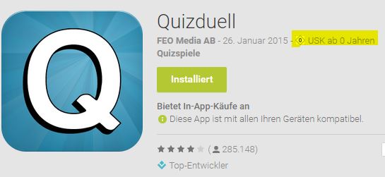 Quizduell ab 0 Jahre