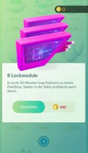 Pokemon GO Lock Modul Preis Shop