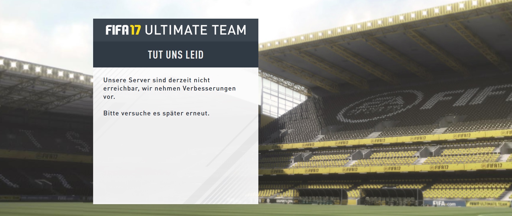 FIFA 17 Web App: Anmelden geht nicht - Server-Probleme ...