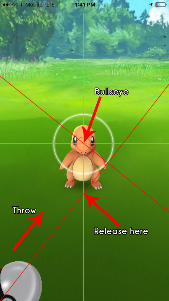 Pokémon GO Curveball ausführen