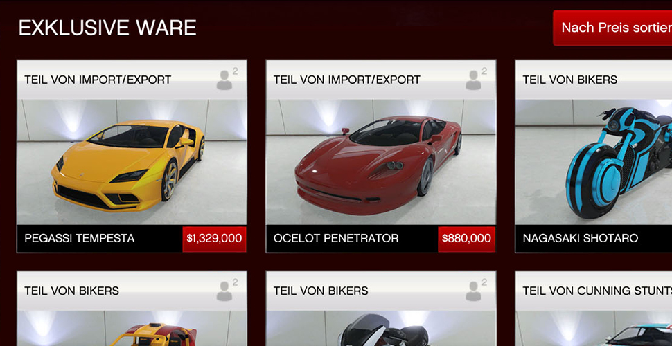 GTA 5 Online Verkauf Autos Internet