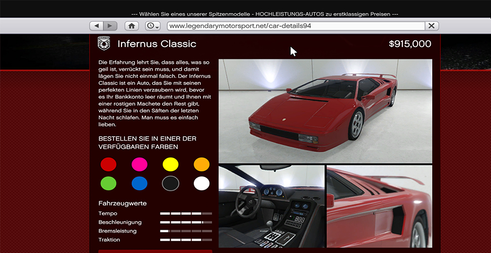 GTA 5 Online Infernus Classic