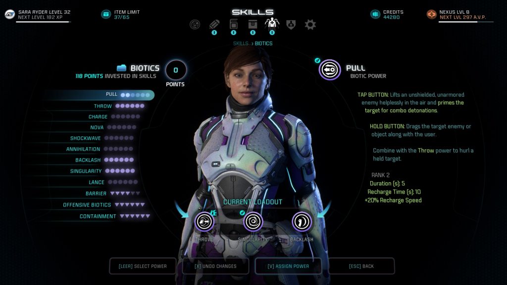 Mass Effect Andromeda Biotic Talents