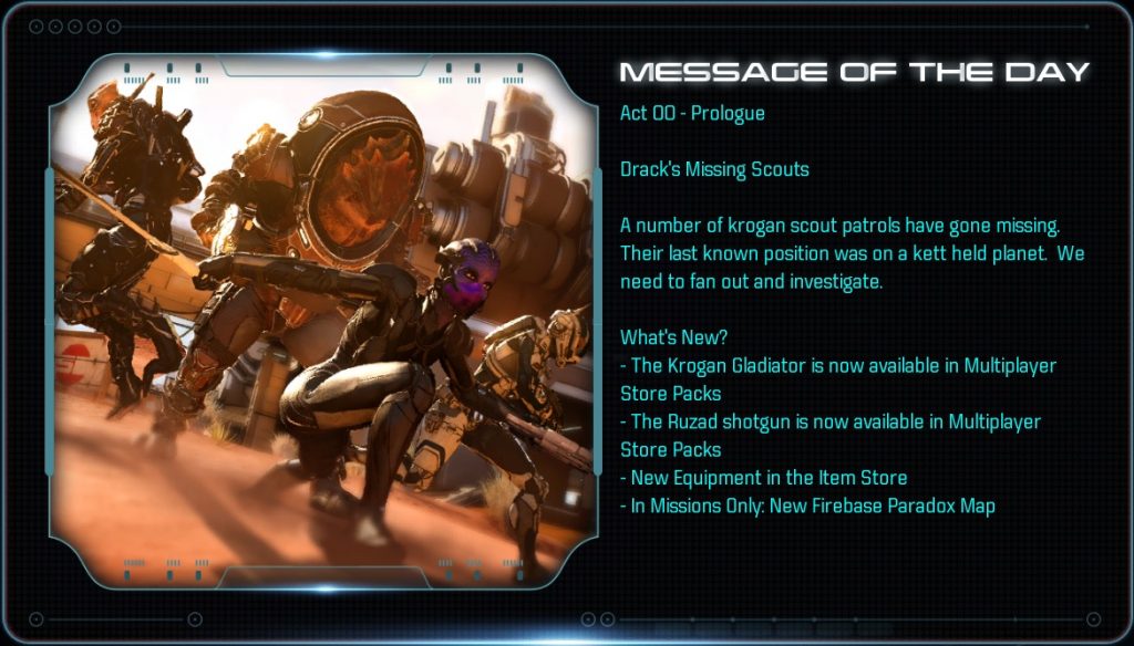 Mass Effect Andromeda MP Patch Krogan Gladiator