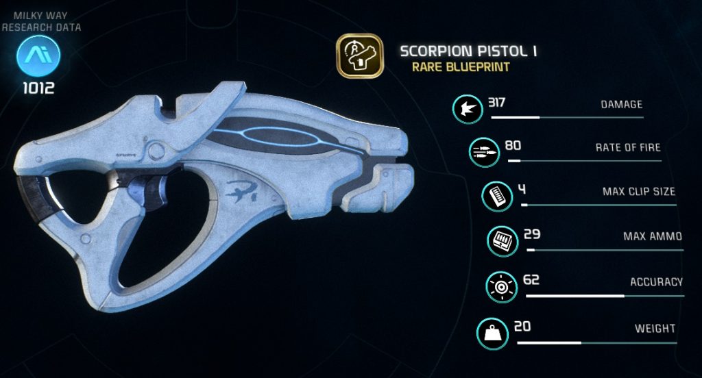 Mass Effect Andromeda Scorpion Pistol