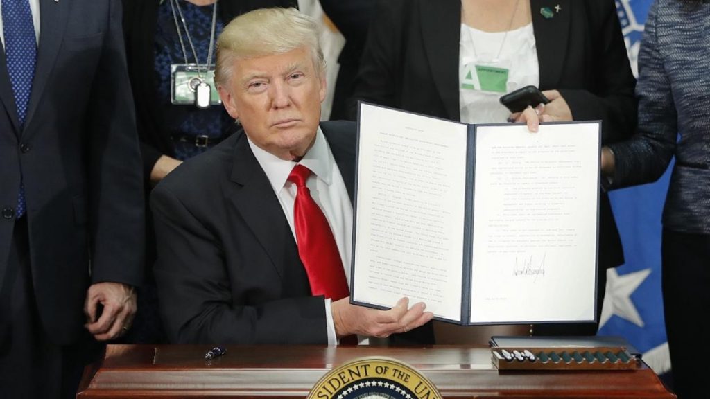Donald Trump Signing