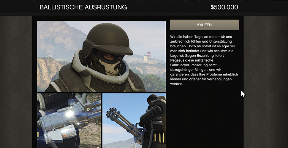 GTA 5 Online Ballistische Rüstung Gunrunning