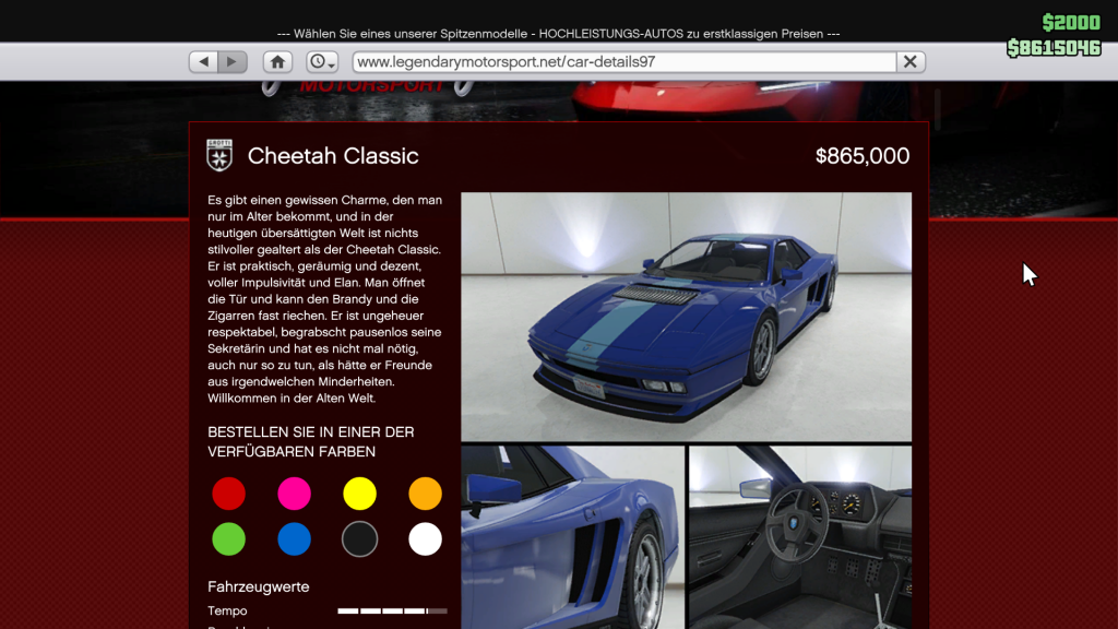 GTA 5 Online Cheetah Classic