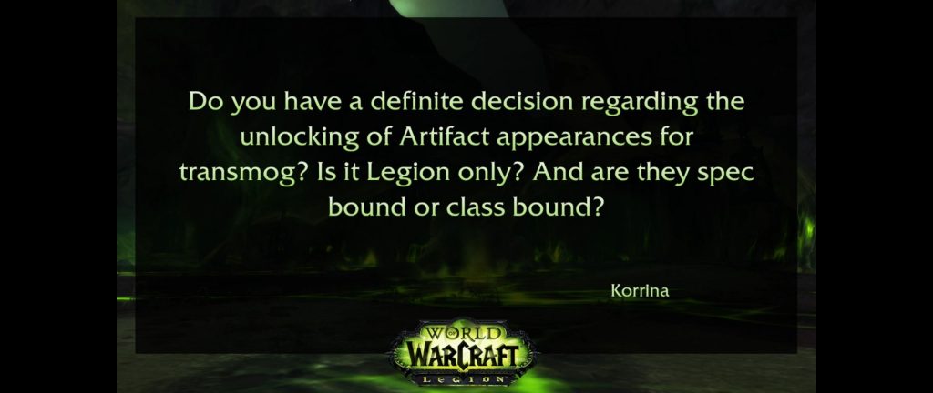World of Warcraft Q&A Skins Frage