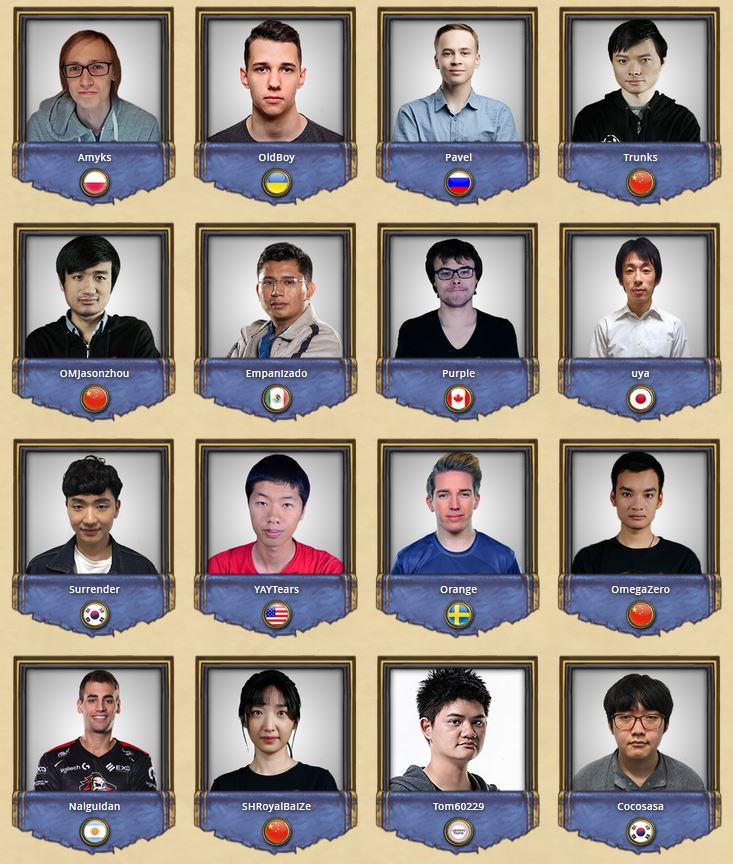 Hearthstone HCT Summer Championhip Choose Your Champion Roster