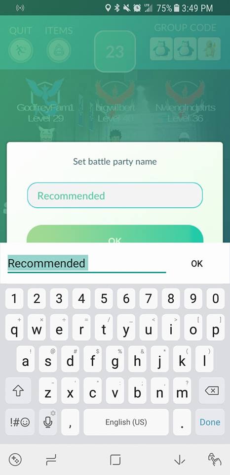 Pokémon GO Battle Parties