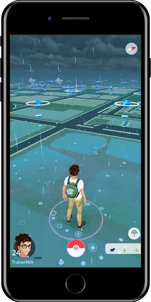 Pokémon GO Wetter regnerisch