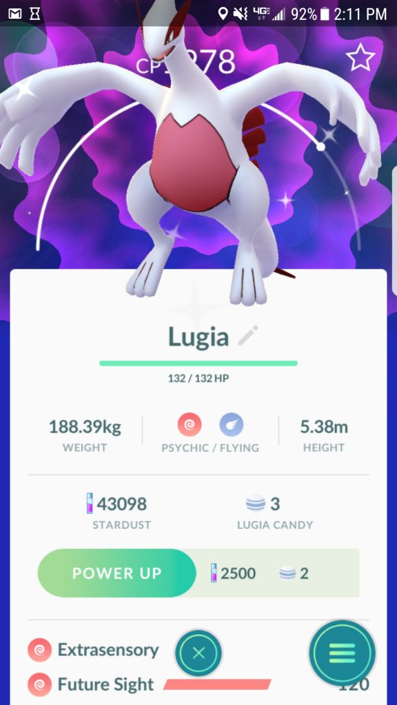 Pokémon GO Shiny Lugia