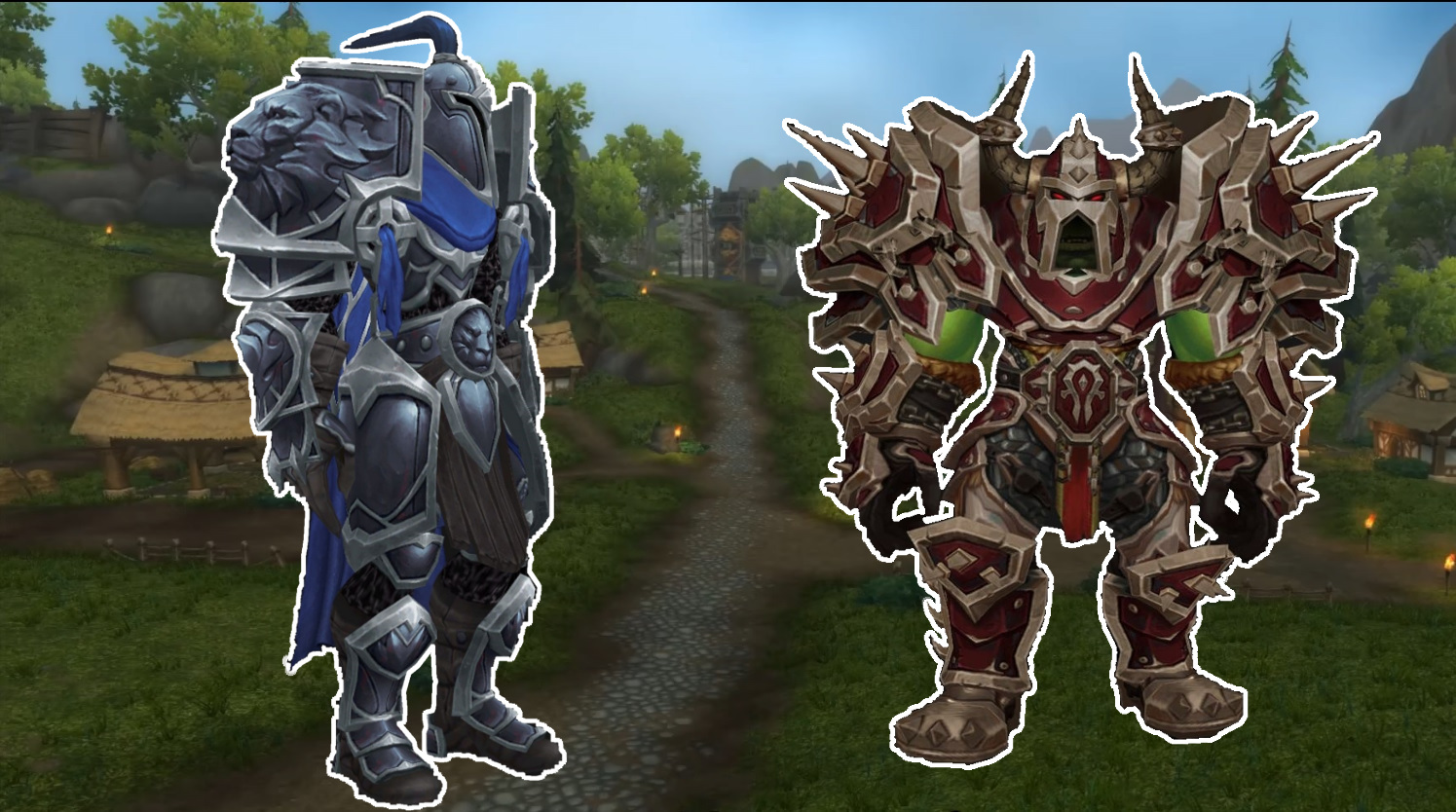 WoW Warfront Armor Alliance Horde title