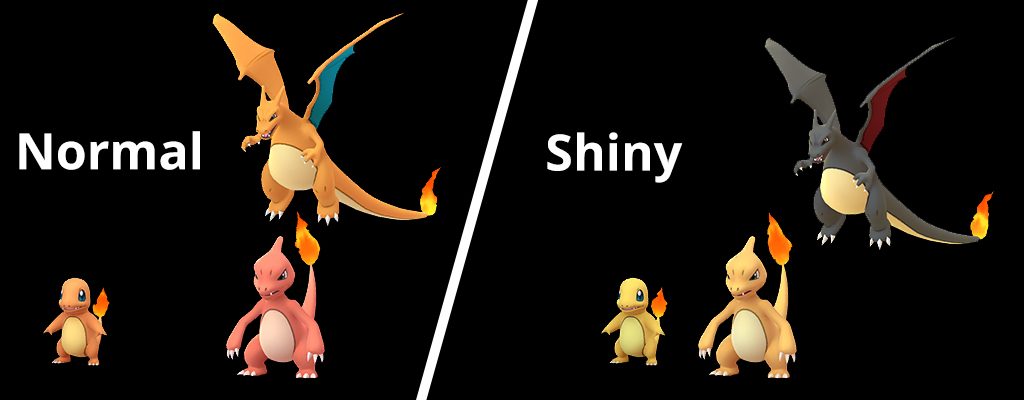 Pokémon GO Shiny Glumanda Normal und Shiny