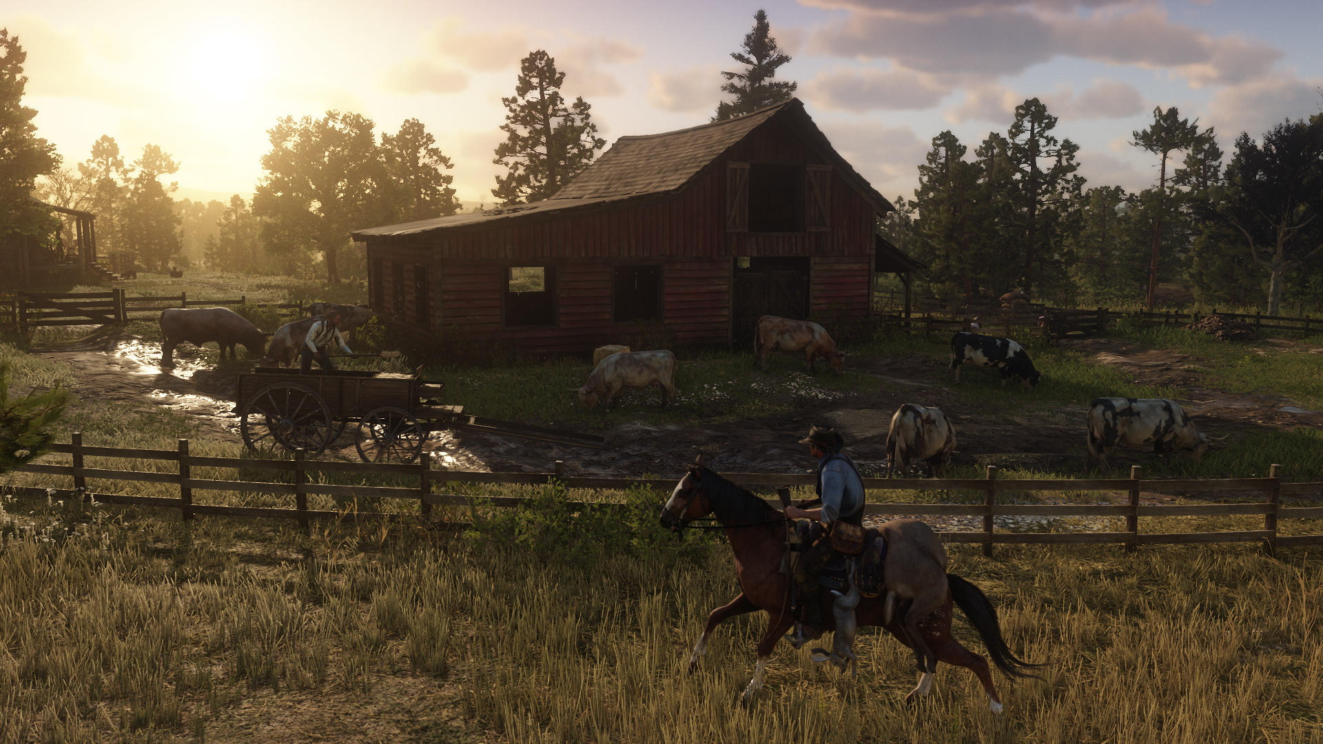 Red Dead Redemption 2 Farm mit Kühen 2