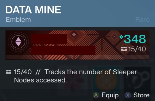 Destiny 2 Sleeper Nodes Emblem