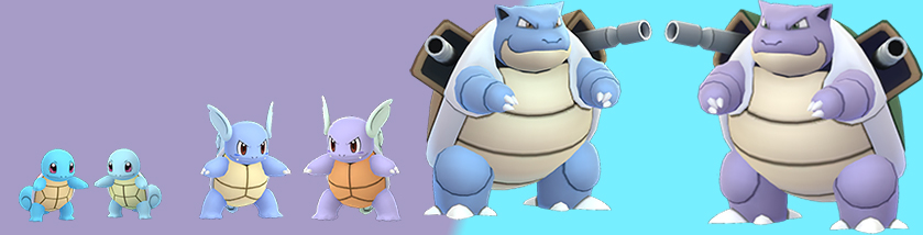 Pokémon GO Schiggy Familie Shiny