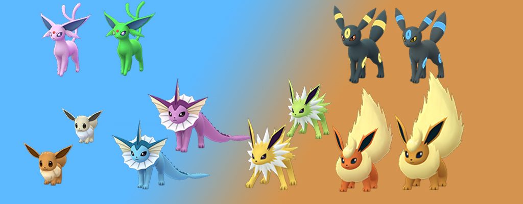 Pokémon GO Evoli Shiny Familie