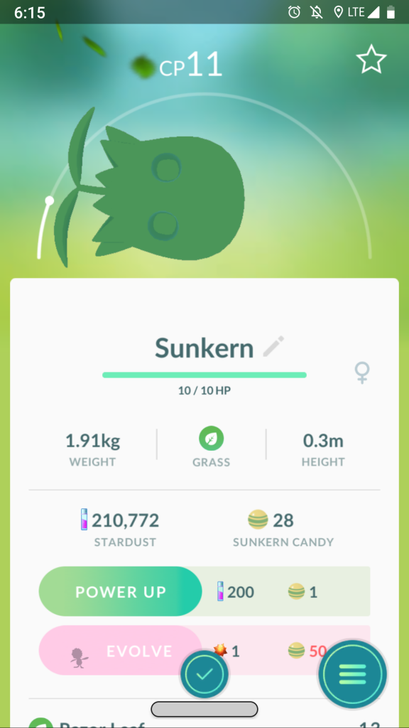 Pokémon GO Sonnkern