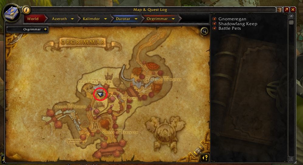 WoW Screenshot Karte Kratos und Sohn in Orgrimmar