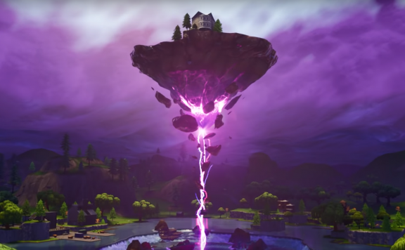 Die fliegende Insel in Fortnite hat ihr 1. Ziel erreicht 