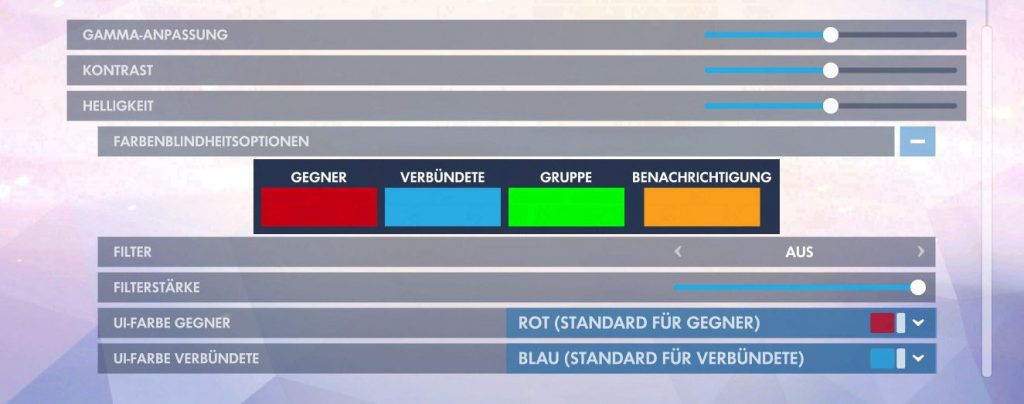 Overwatch Screenshot colorblind options