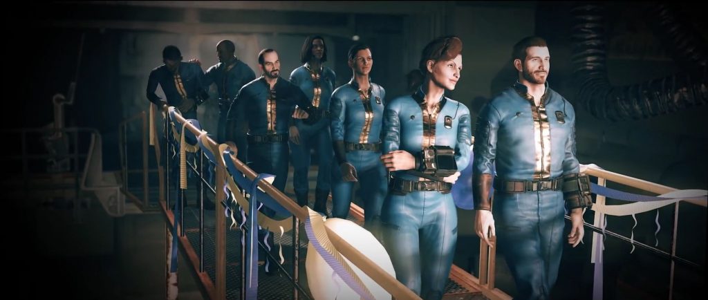 Fallout 76 Menschen gehen in die Vault