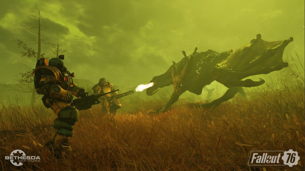 Fallout 76 Powerrüstungen bekämpfen Brandbestie
