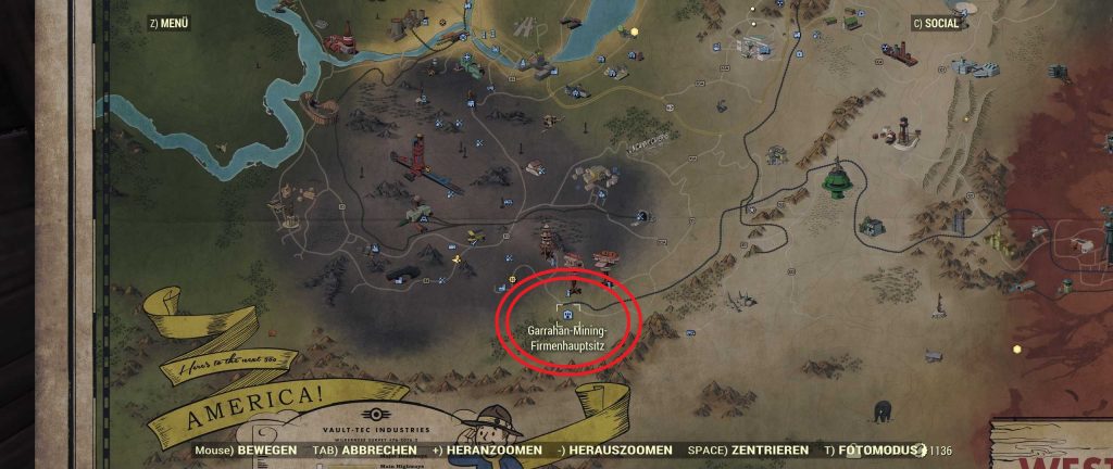 Fallout 76 Karte Garrahan Mining Corp