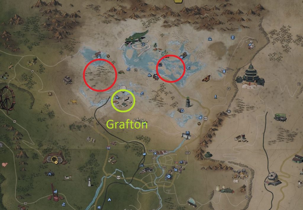 Fallout 76 Monster von Grafton Fundorte