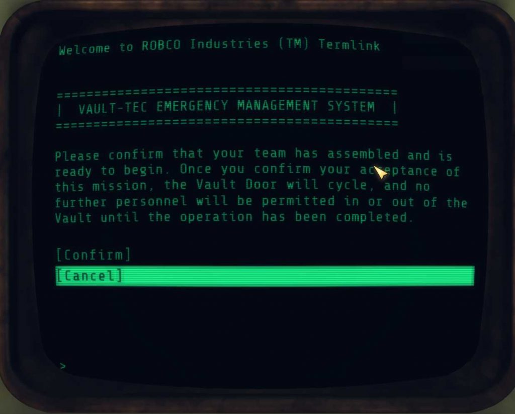 Fallout 76 Vault 63 Konsole