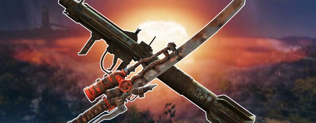 Fallout 76 legendäre Waffen überkreuzt