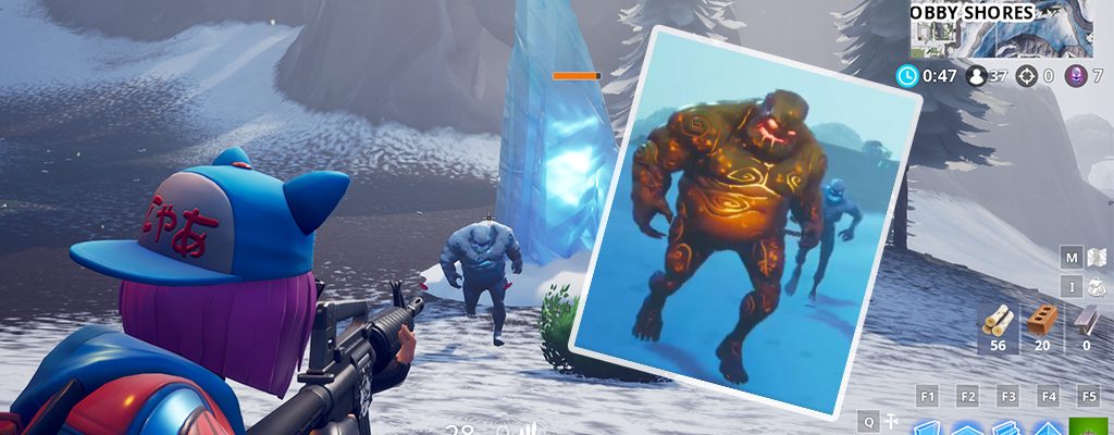 Fortnite goldenes Eisungetüm Titel