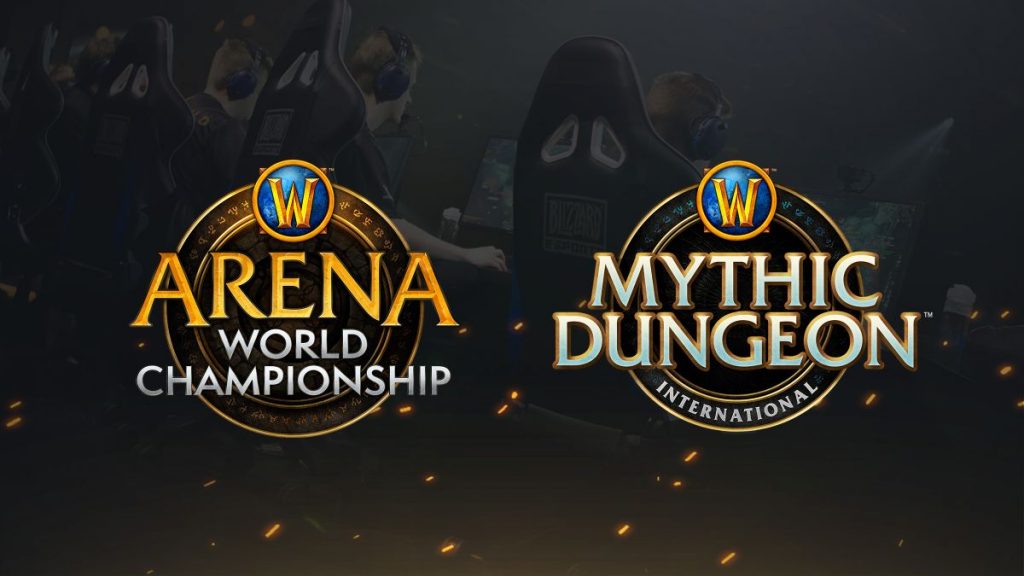 Logos der WoW Arena World Championships und des Mythic Dungeon Invitational