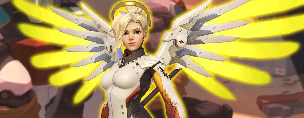 Overwatch Mercy glowing title
