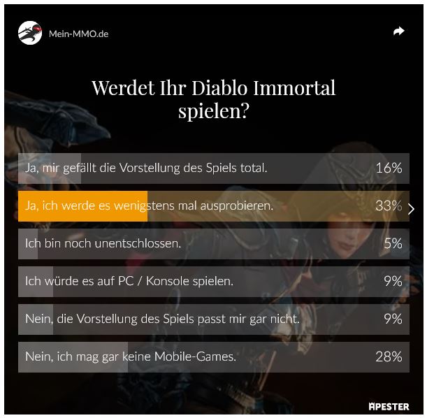 Mein MMO Umfrage Diablo Immortal
