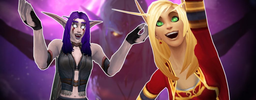 WoW Elves Cheering azshara background title 1140x445