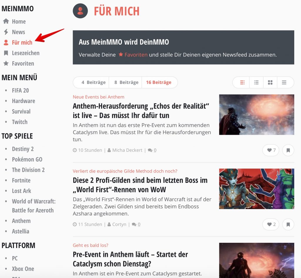 Die neue Startseite auf Mein-MMO.de - Warum hier jetzt alles anders aussieht