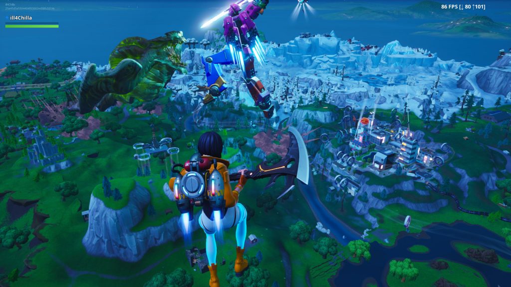 Fortnite Video Des Epischen Kampfes Zwischen 2 Giganten Im Live Event - 