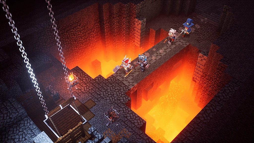 Minecraft Dungeons lava brücke