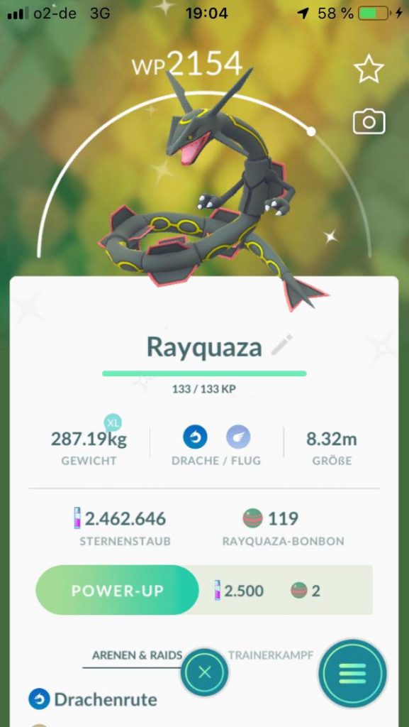 Pokémon GO Shiny Rayquaza