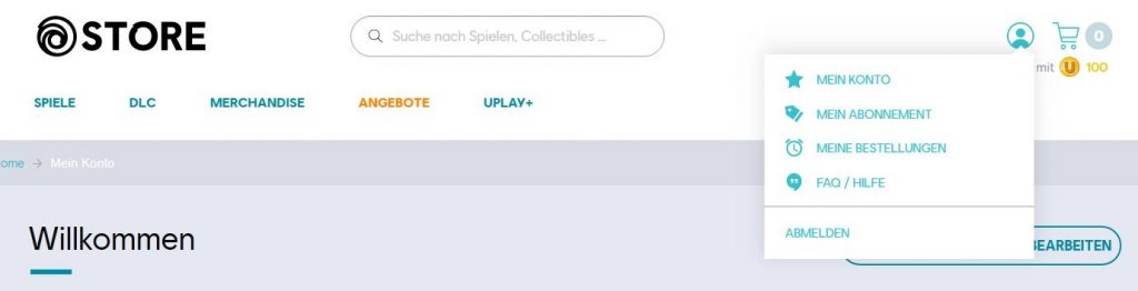 Uplay+ Angebot Mein Konto