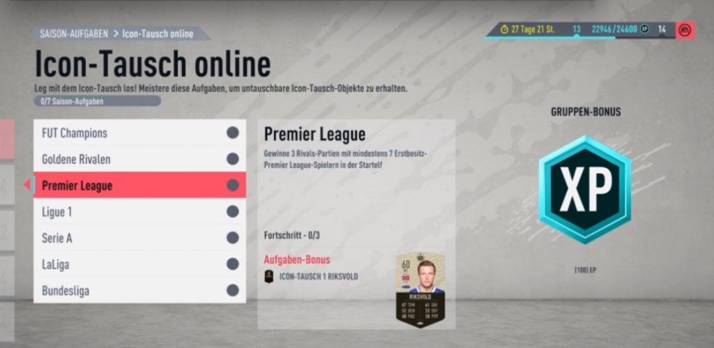 FIFA 20 Icon Swap Erstbesitzer Aufgaben 