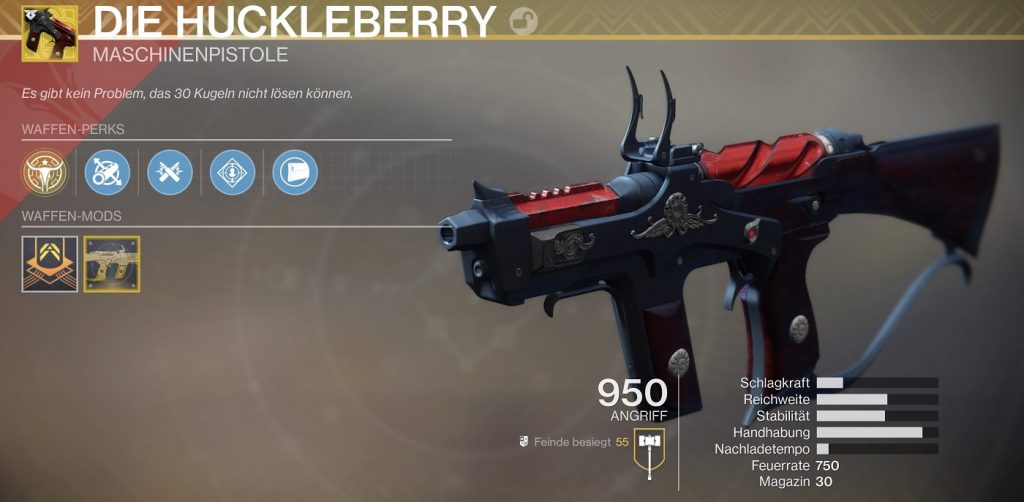 Huckleberry ornament destiny 2