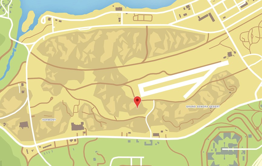 GTA Online Schatzsuche Flughafen Wüste Map