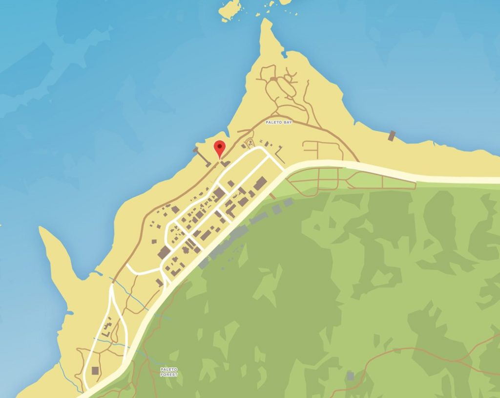 GTA Online Schatzsuche Paleto Bay Map