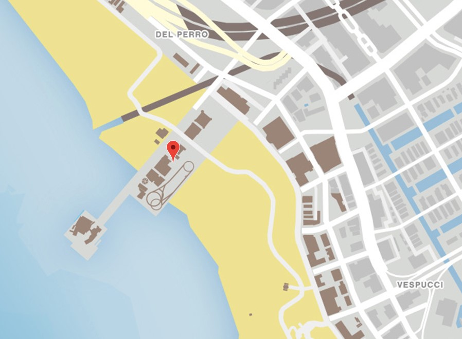 GTA Online Schatzsuche Revolver Pier Map